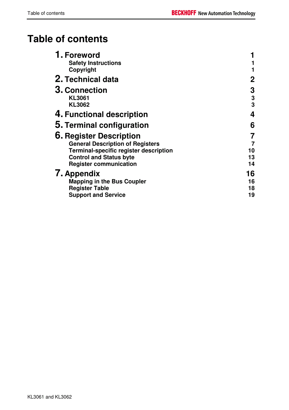 倍福端子模块KL系列用户手册（英文版）KL3061 KL3062en_第2页