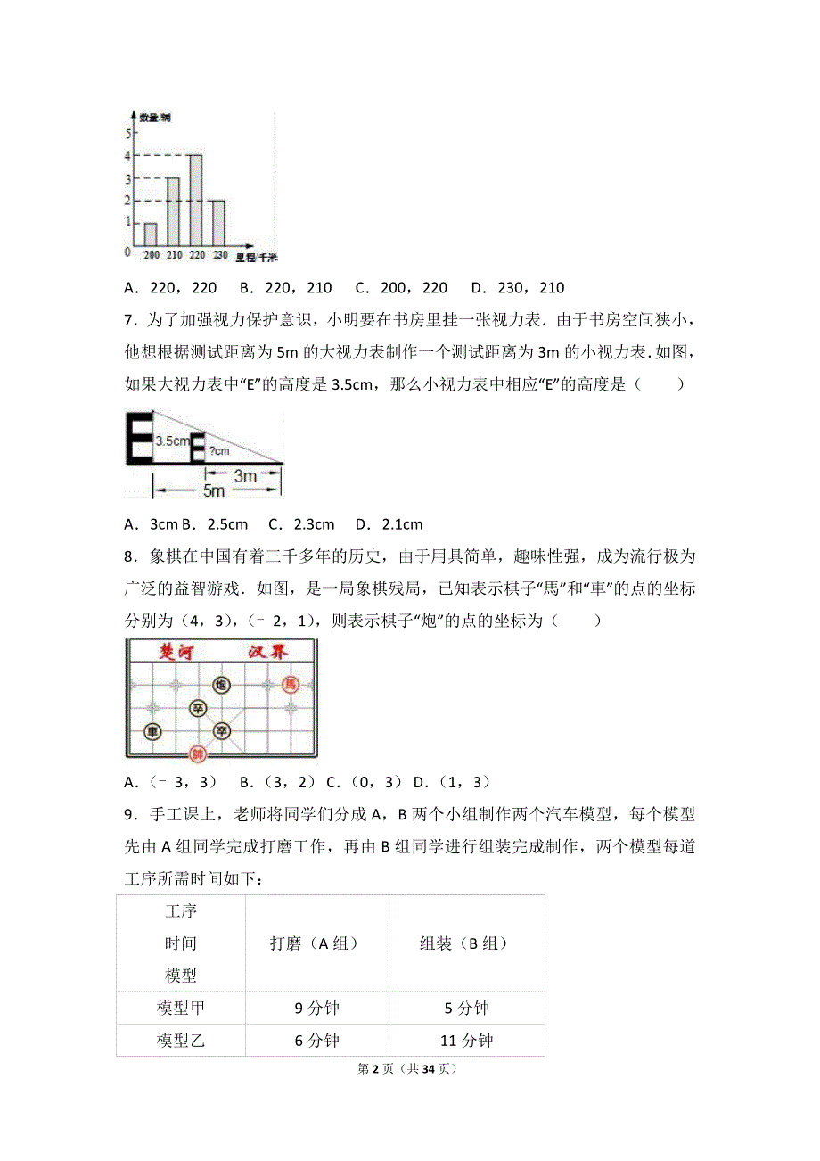 2016年北京市燕山区中考数学一模试卷含答案解析_第2页