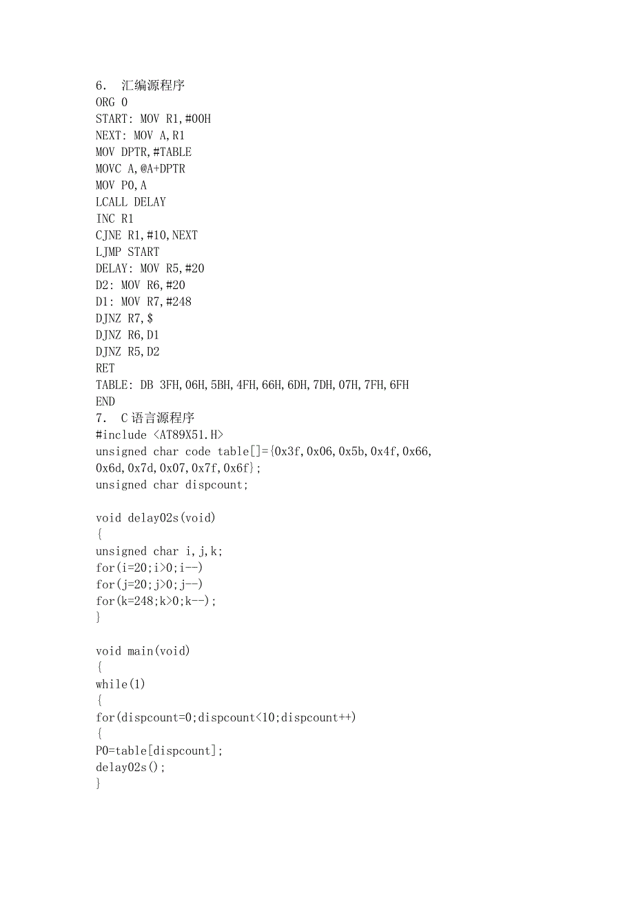 I O并行口直接驱动LED显示〖汇编+C语言参考资料〗_第3页