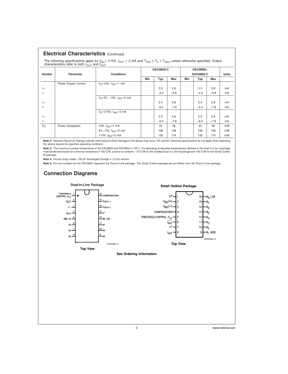 〖DA系列芯片资料〗DAC0800_第3页