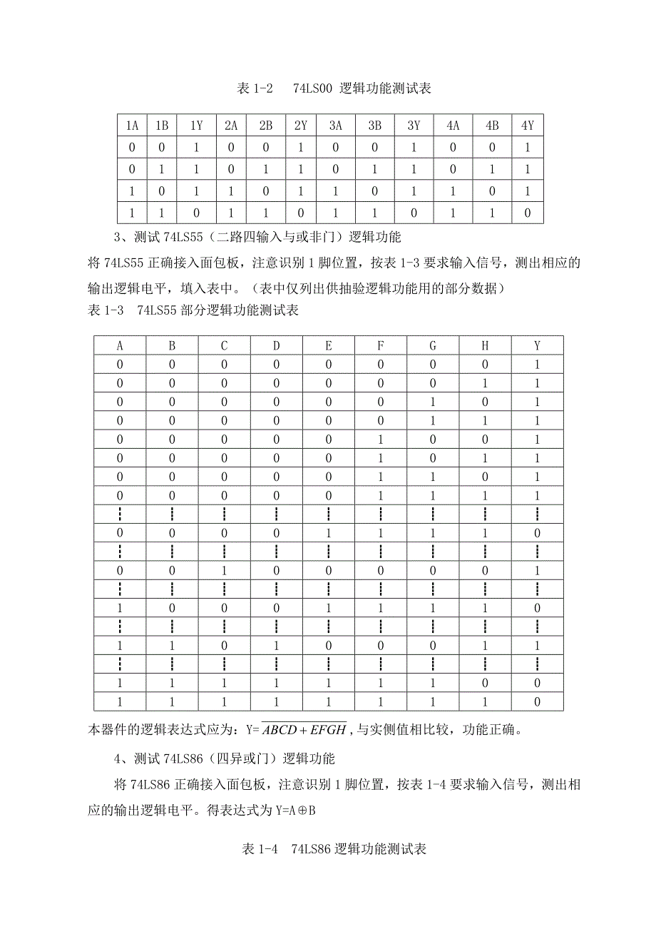 数字电子实验指导书_第4页