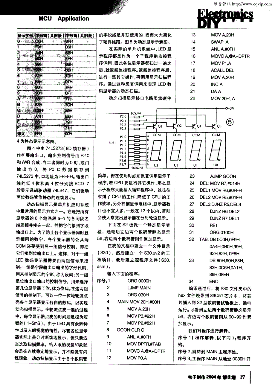 实用单片机讲座：手把手教你学单片机（十五）LED数码显示器接口技术_第2页