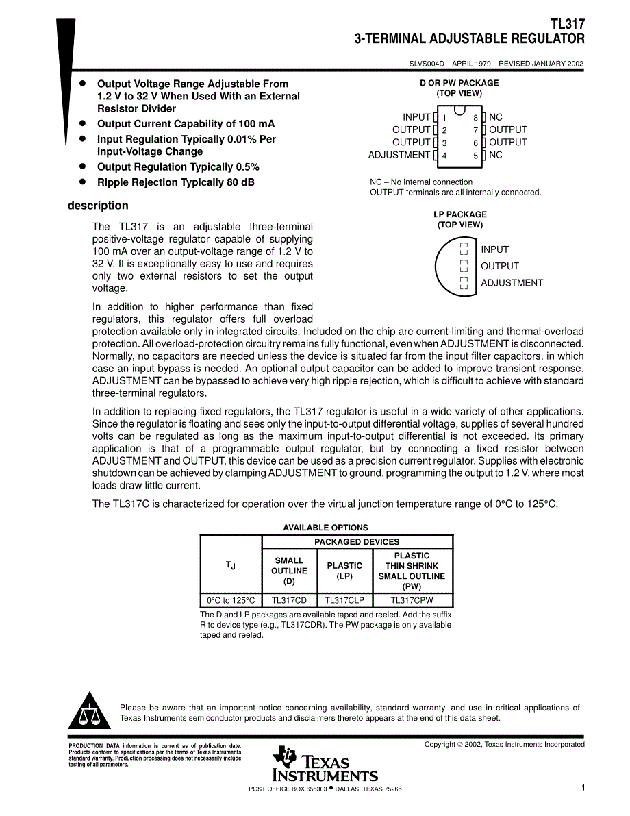 〖电源资料〗tl317_第1页