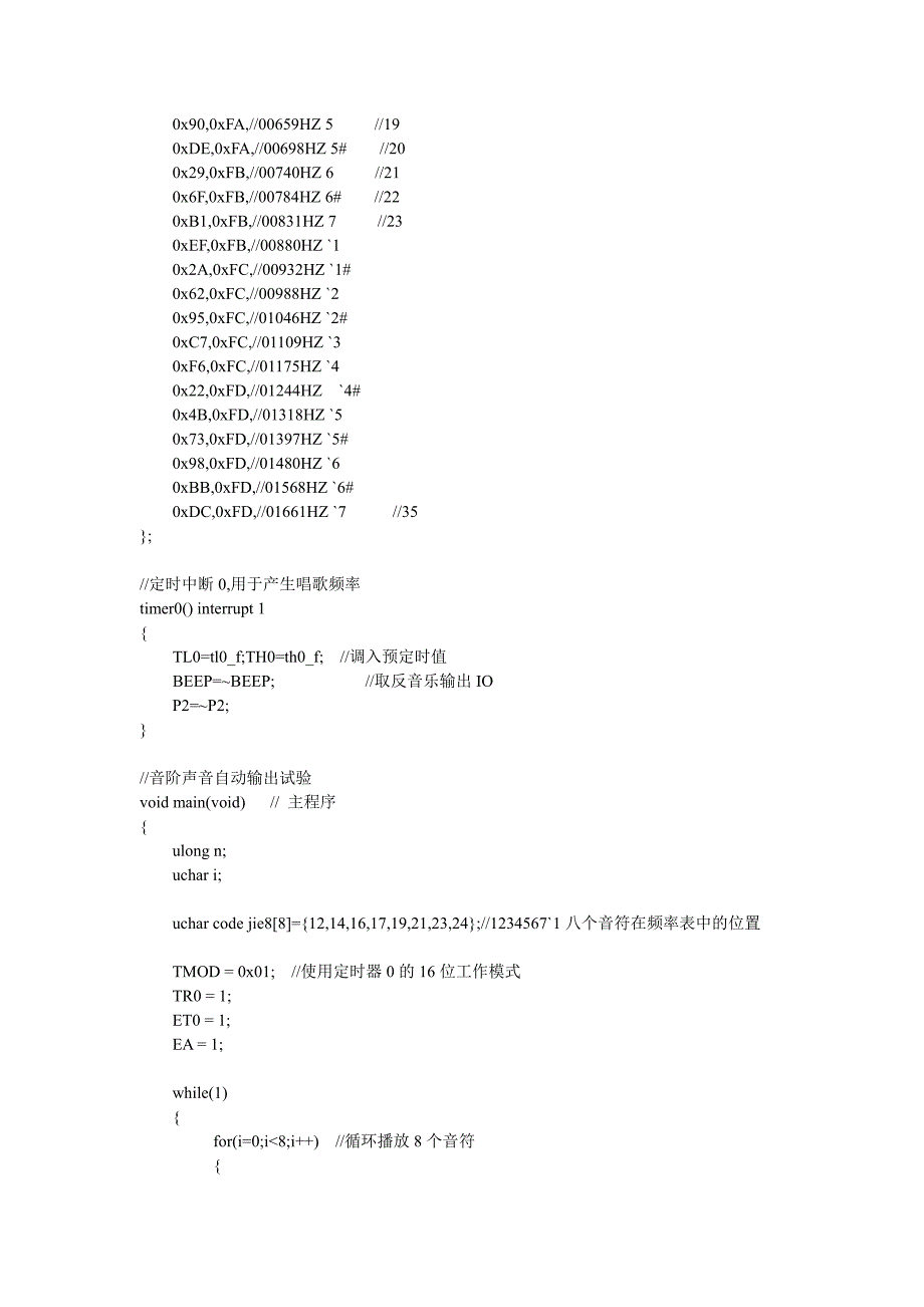音阶声音输出试验〖AT89S52单片机入门教程〗_第2页