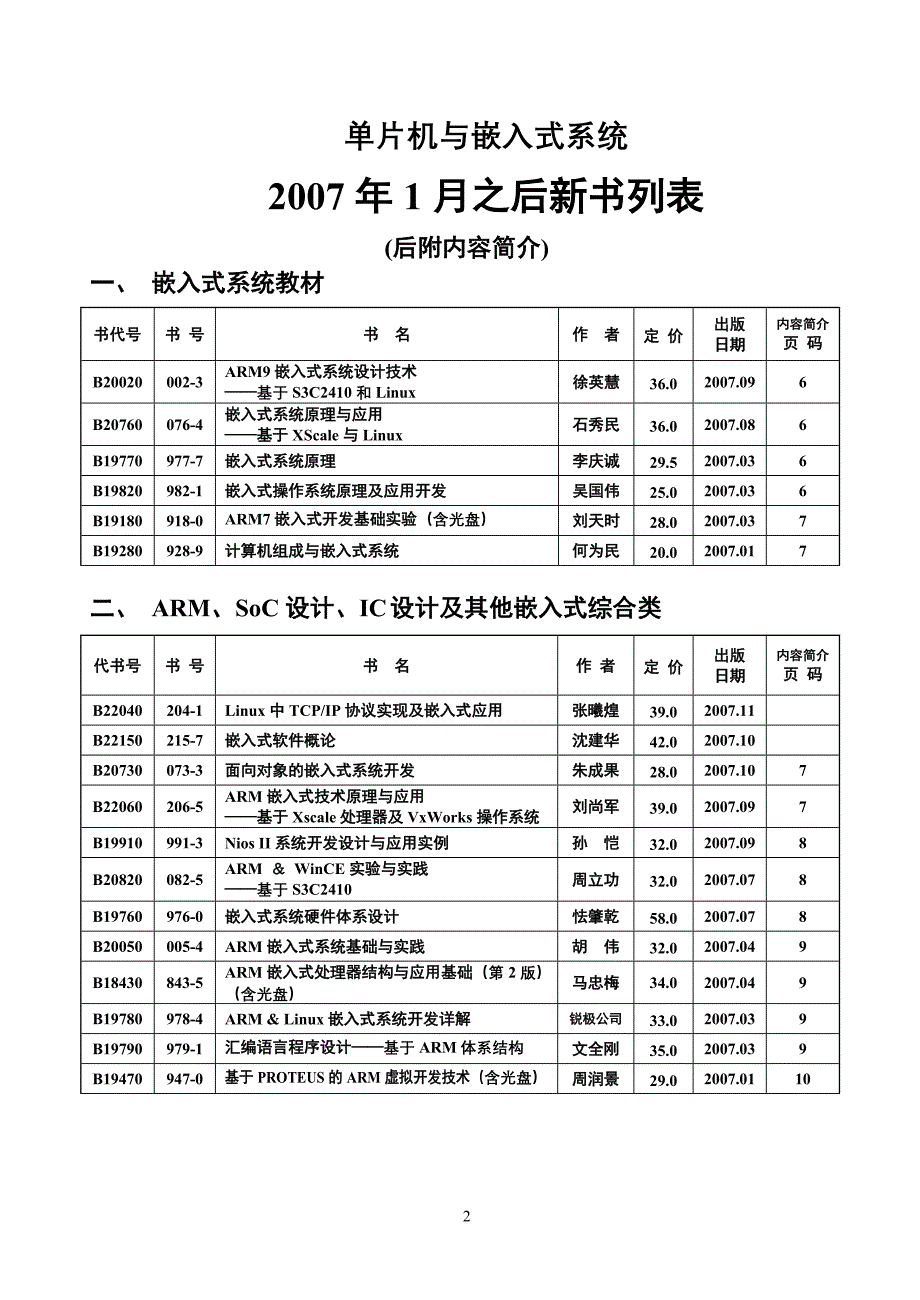 北航出版社《单片机与嵌入式系统图书书目》--2007年第2期_第3页