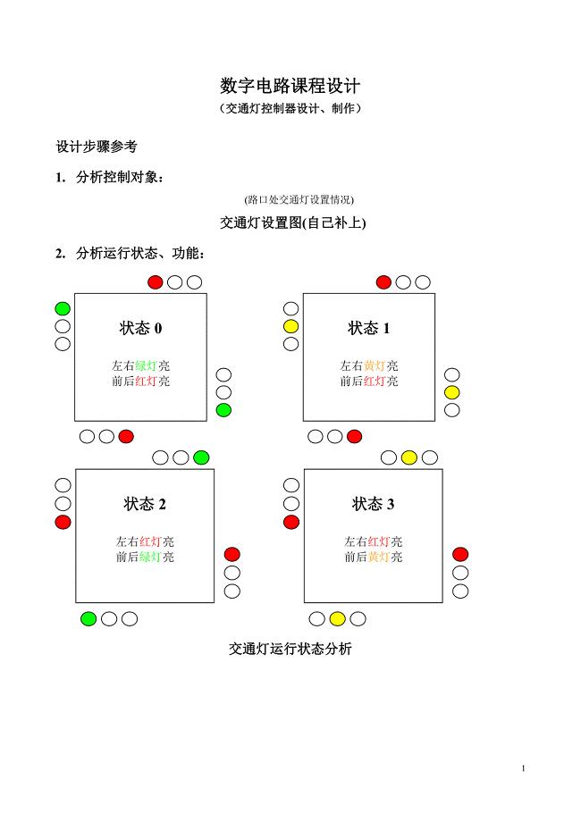 交通灯控制器设计