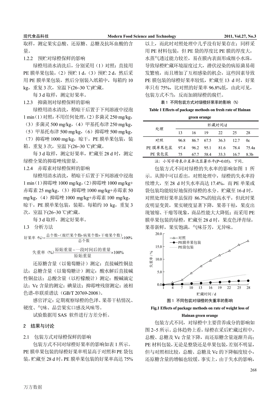 绿橙常温保鲜的研究_第2页