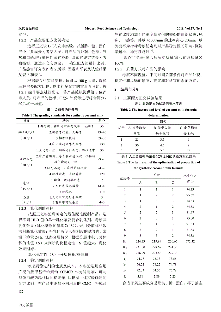 人工合成椰奶的研制及其稳定性研究_第2页