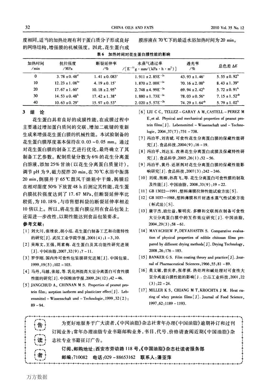 花生蛋白膜制备工艺研究_第5页