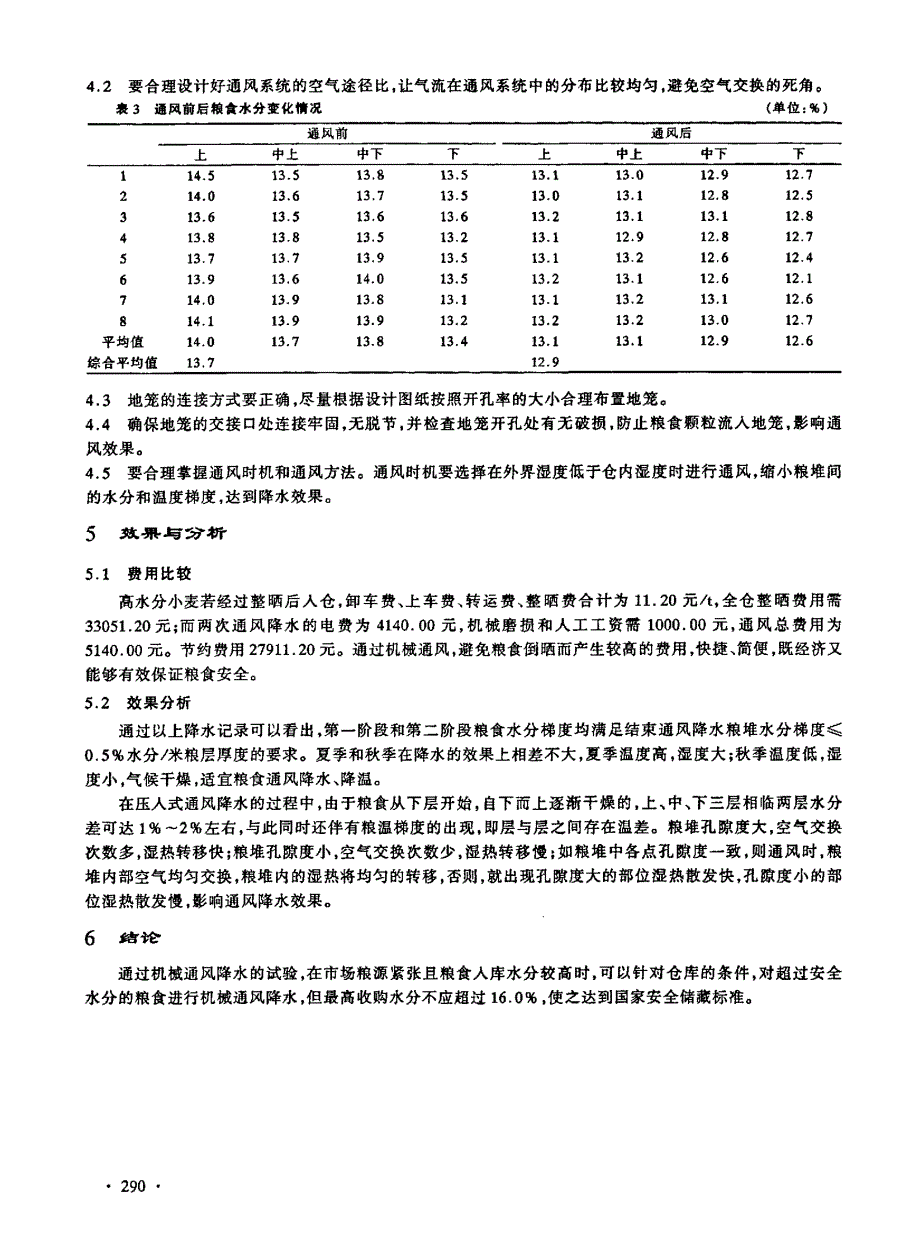 合理改造管道利用机械通风降低小麦水分的试验_第3页