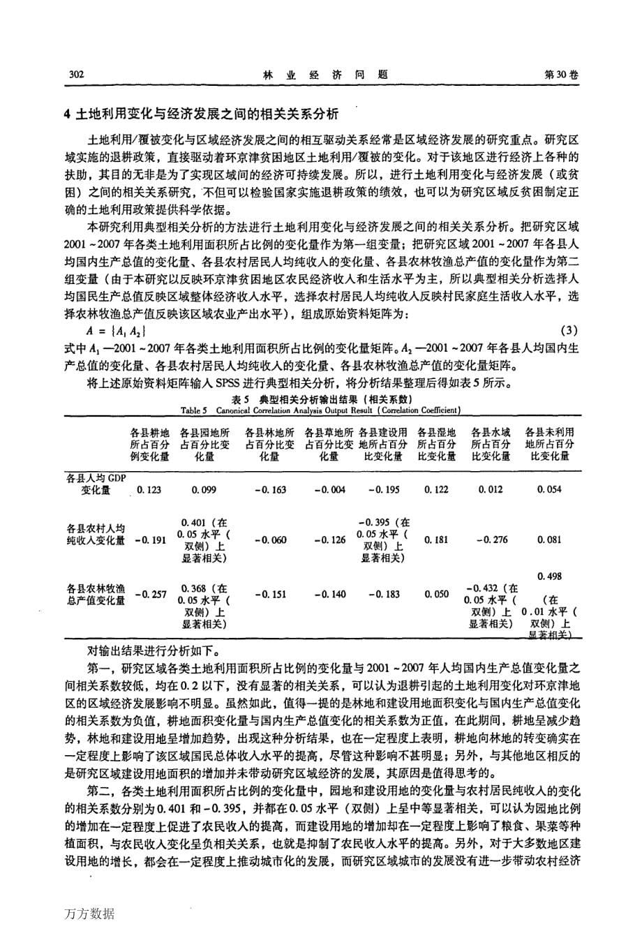 环京津贫困地区基于退耕的土地利用变化及其与经济发展关系研究_第5页