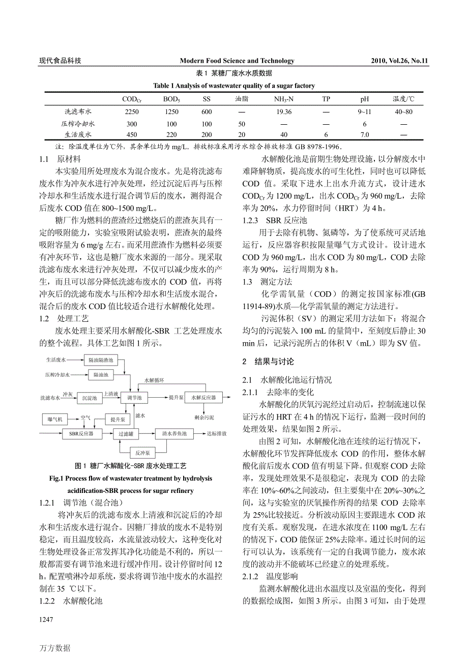 水解酸化SBR工艺处理糖厂废水的中试研究_第2页