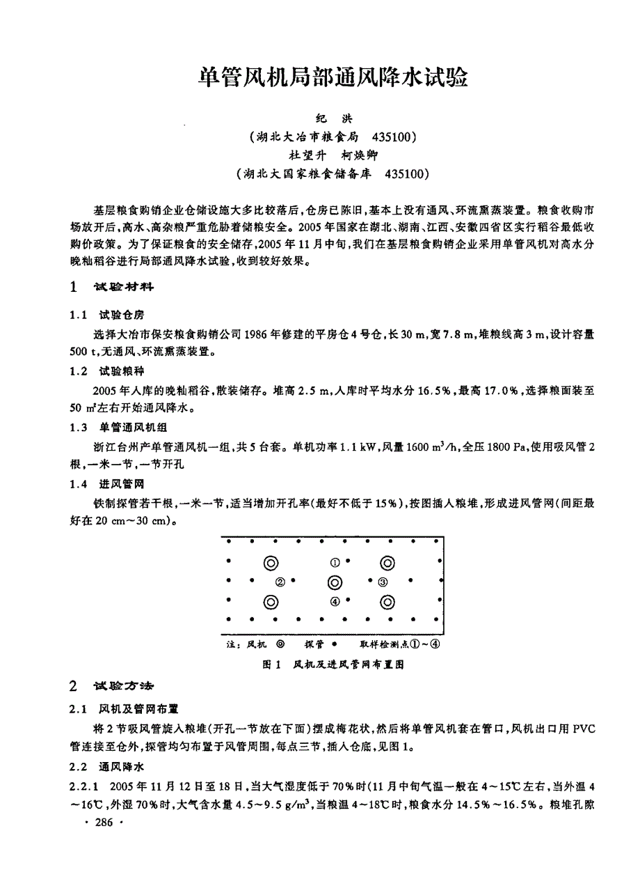 单管风机局部通风降水试验_第1页