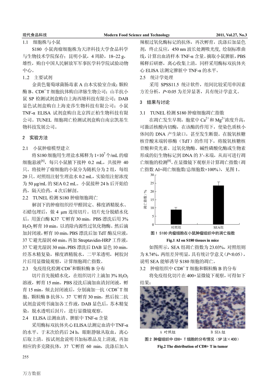 金黄色葡萄球菌肠毒素A诱导的S180肉瘤细胞凋亡分析_第2页