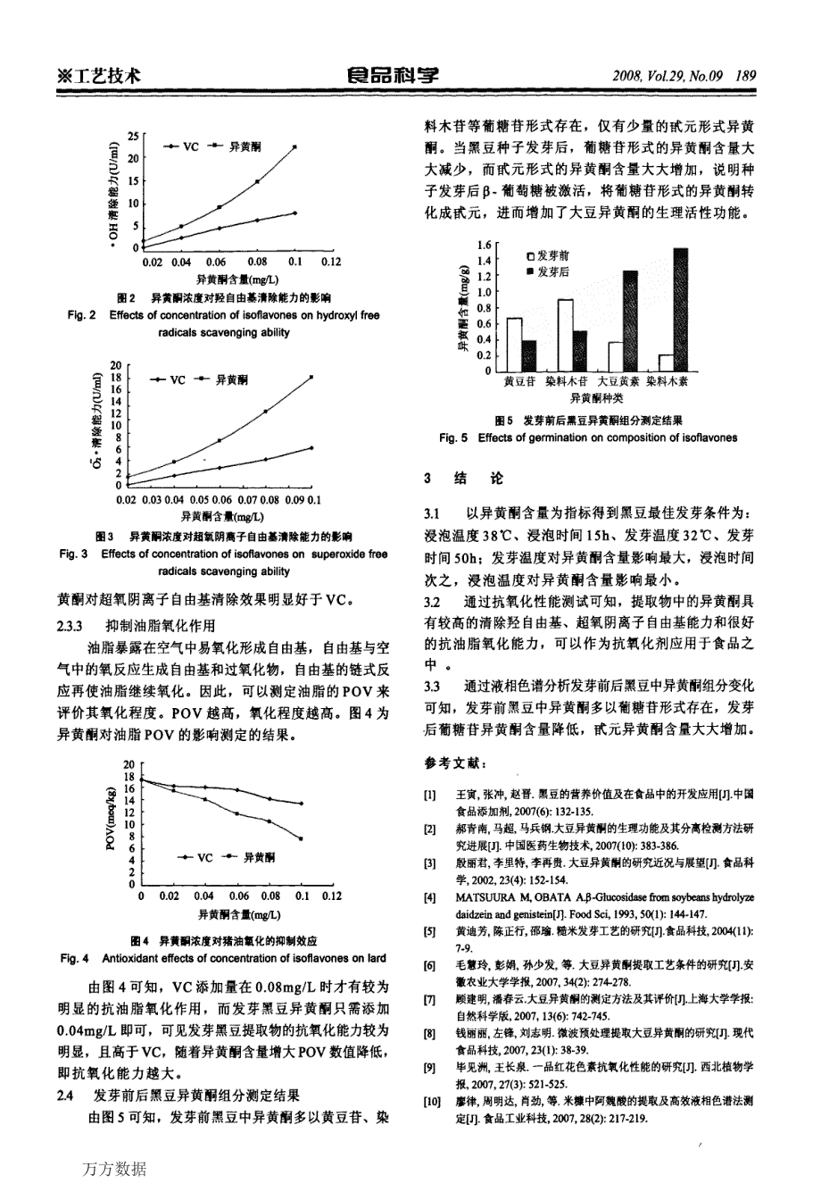 黑豆发芽条件及其异黄酮提取物特性研究_第4页