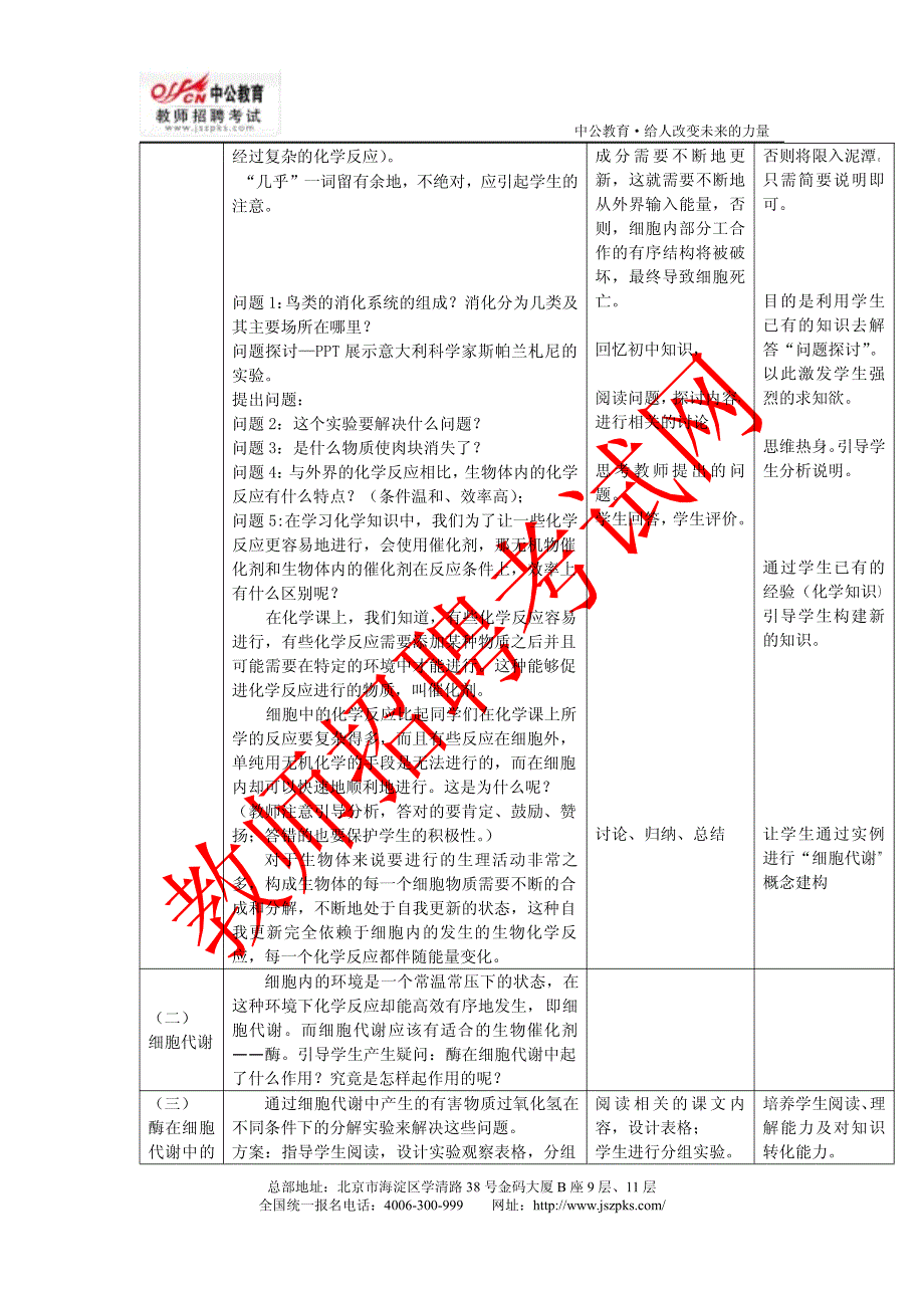 高中生物教案设计（学科知识与教学能力）_第4页