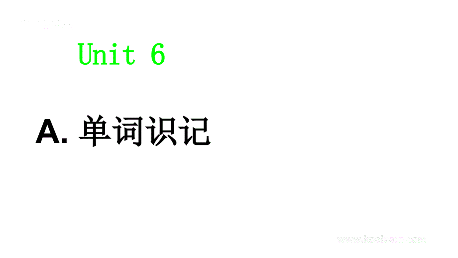 练练有词（朱伟）Unit 6（初识词汇&应用拓展）_第1页