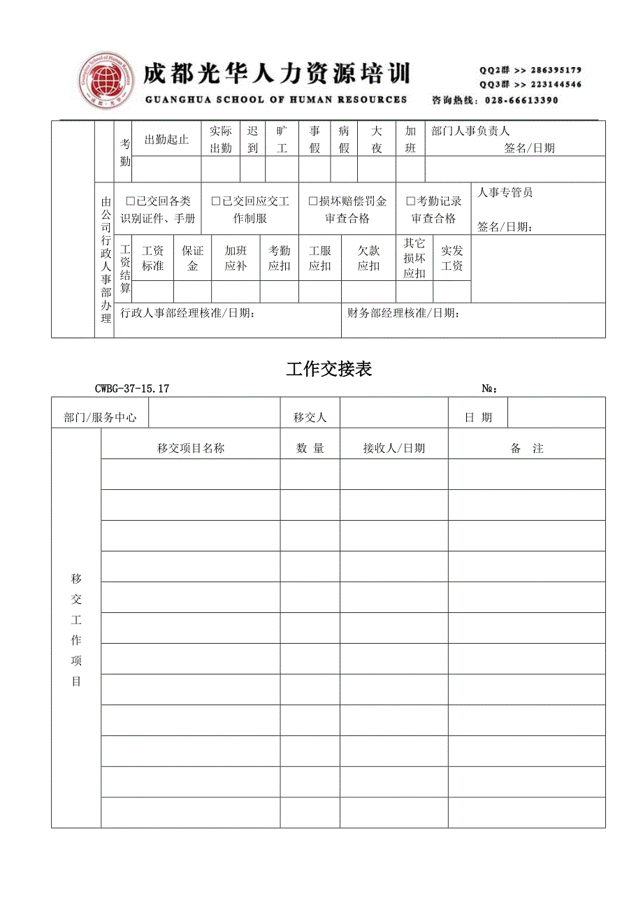 《HR常用表格资料大全（惊喜版）》人力资源管理理_第3页