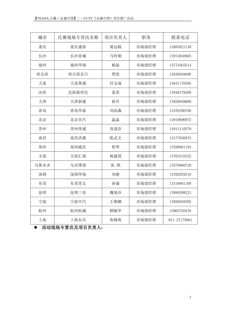 汽车行业【活动策划方案】专营店工作指引_第3页