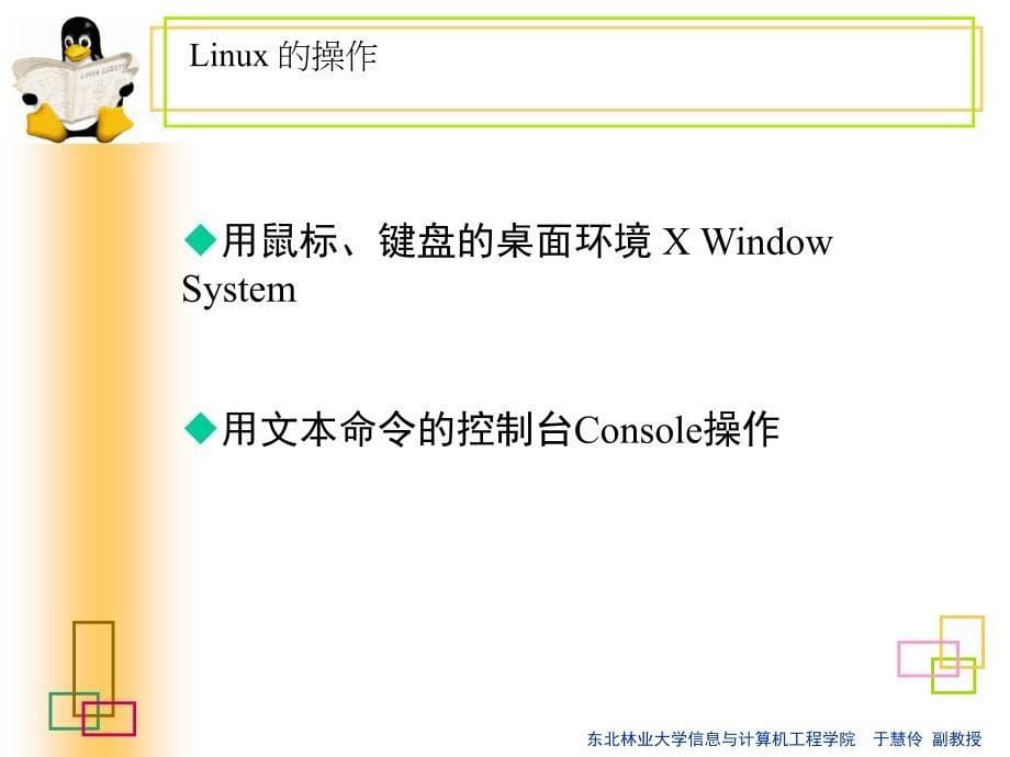 linux课件（东北林业大学信息与计算机工程学院  于慧伶 副教授）_第5页