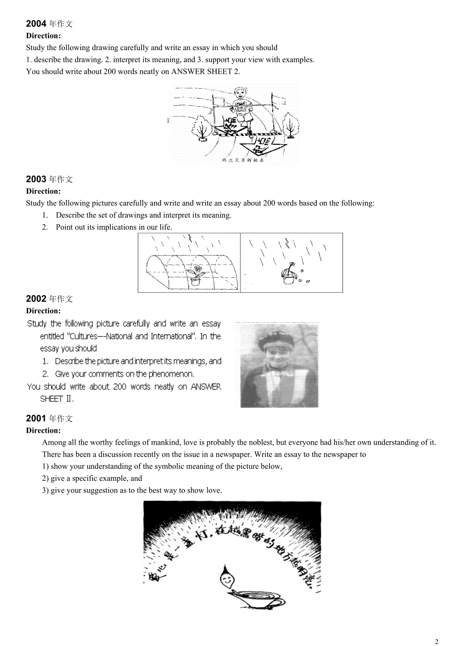 高考英语历年真题里最精华的10篇写作_第2页