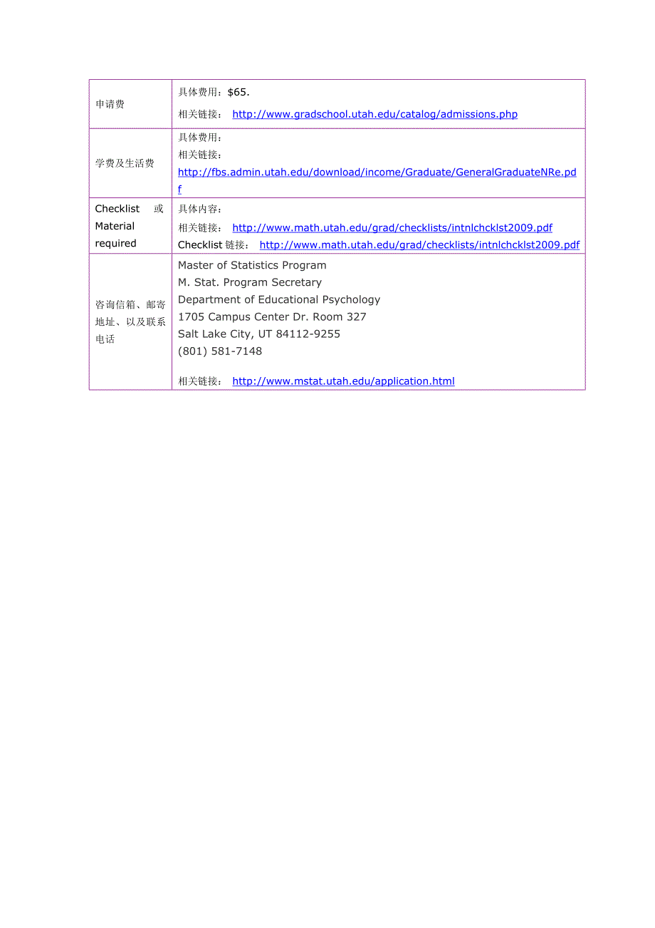 留学选校（高分子材料）University of Utah Master of Statistics (Mathematics)_第3页