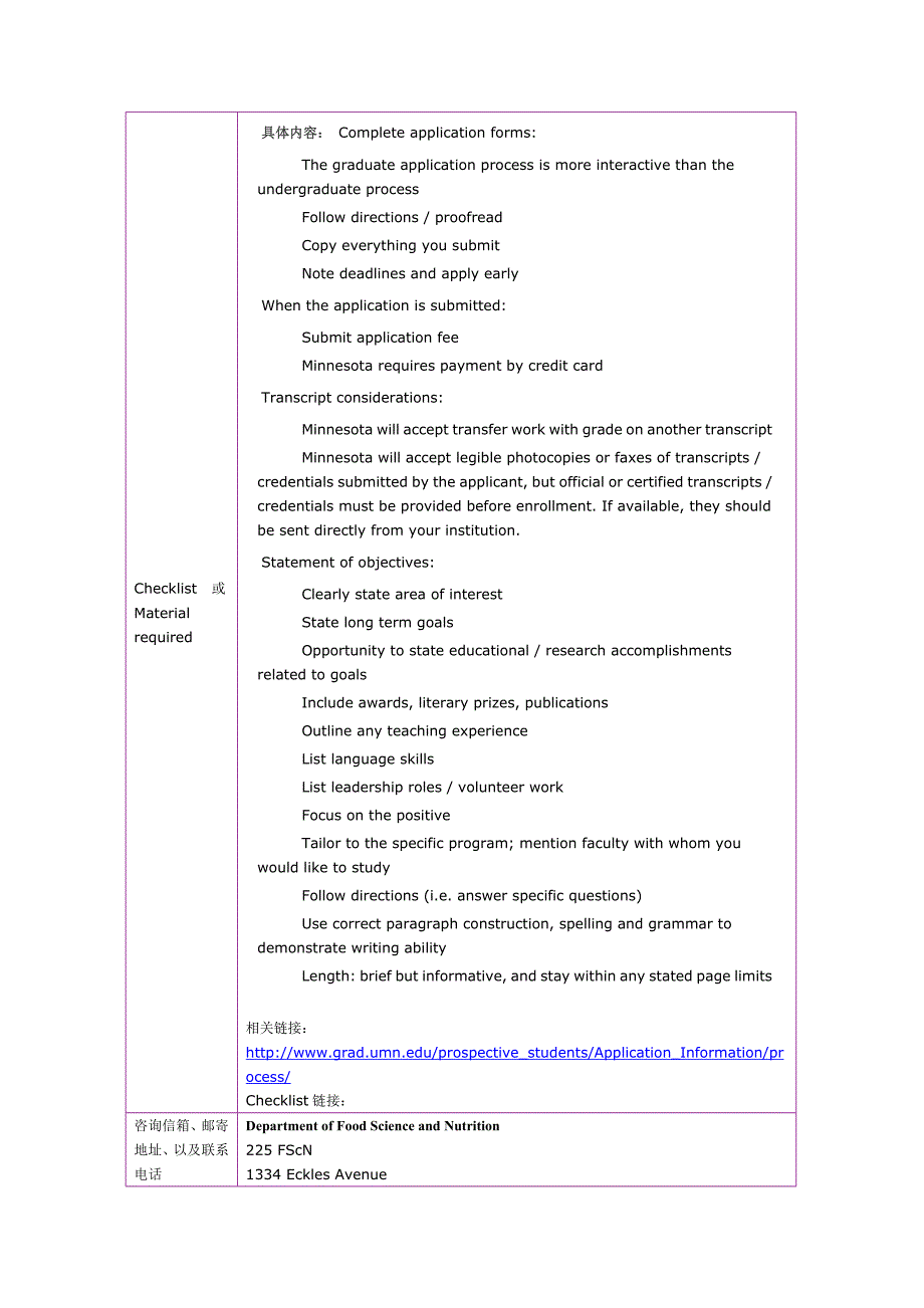 留学选校（食品质量安全）University of Minnesota,Twin Cities  M.S in Food Science_第3页