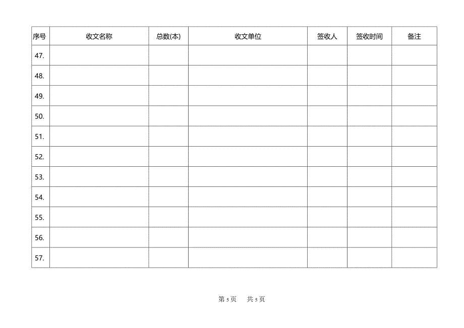 市政工程－施工签到表(监理)_第5页