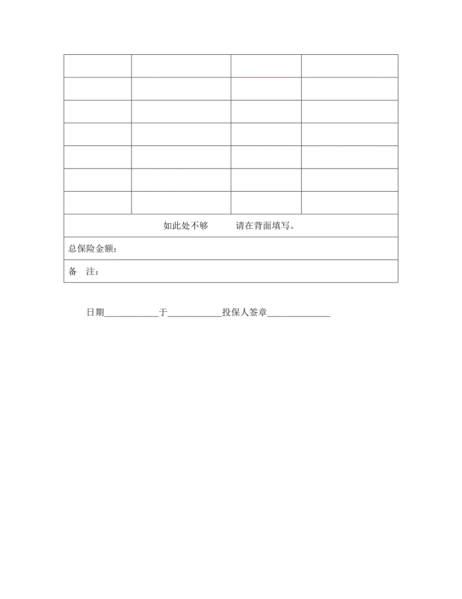 投保申请书（财产一切险）【范本】模板文档_第2页