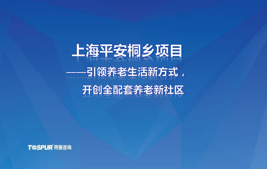 上海平安桐乡项目（引领养老生活新方式，开创全配套养老新社区）前期定位_第1页