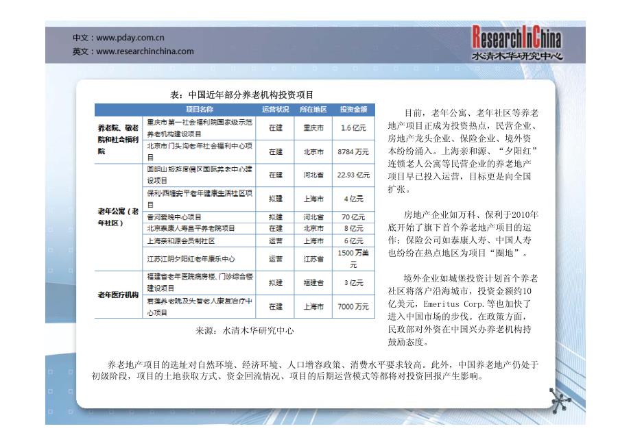 水清木华研究中心中国养老服务行业研究报告_第2页