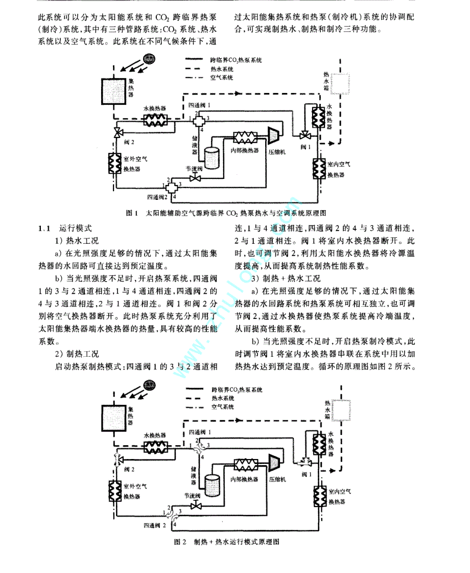 太阳能辅助空气源跨临界二氧化碳热泵热水与空调系统初探_第2页