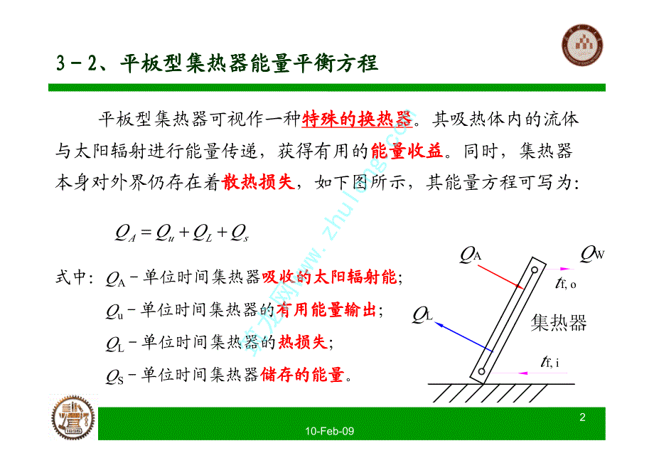 太阳能热利用技术（清华大学）平板型集热器能量平衡方程_第2页