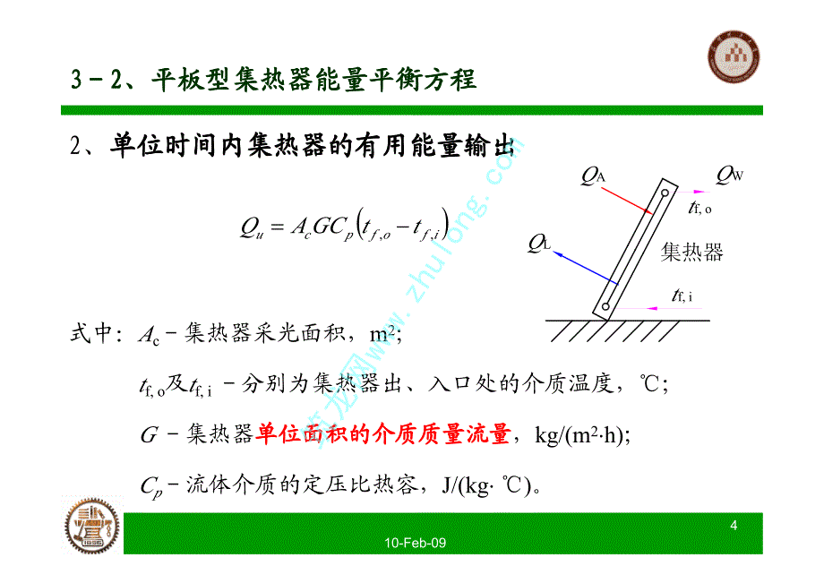 太阳能热利用技术（清华大学）平板型集热器能量平衡方程_第4页