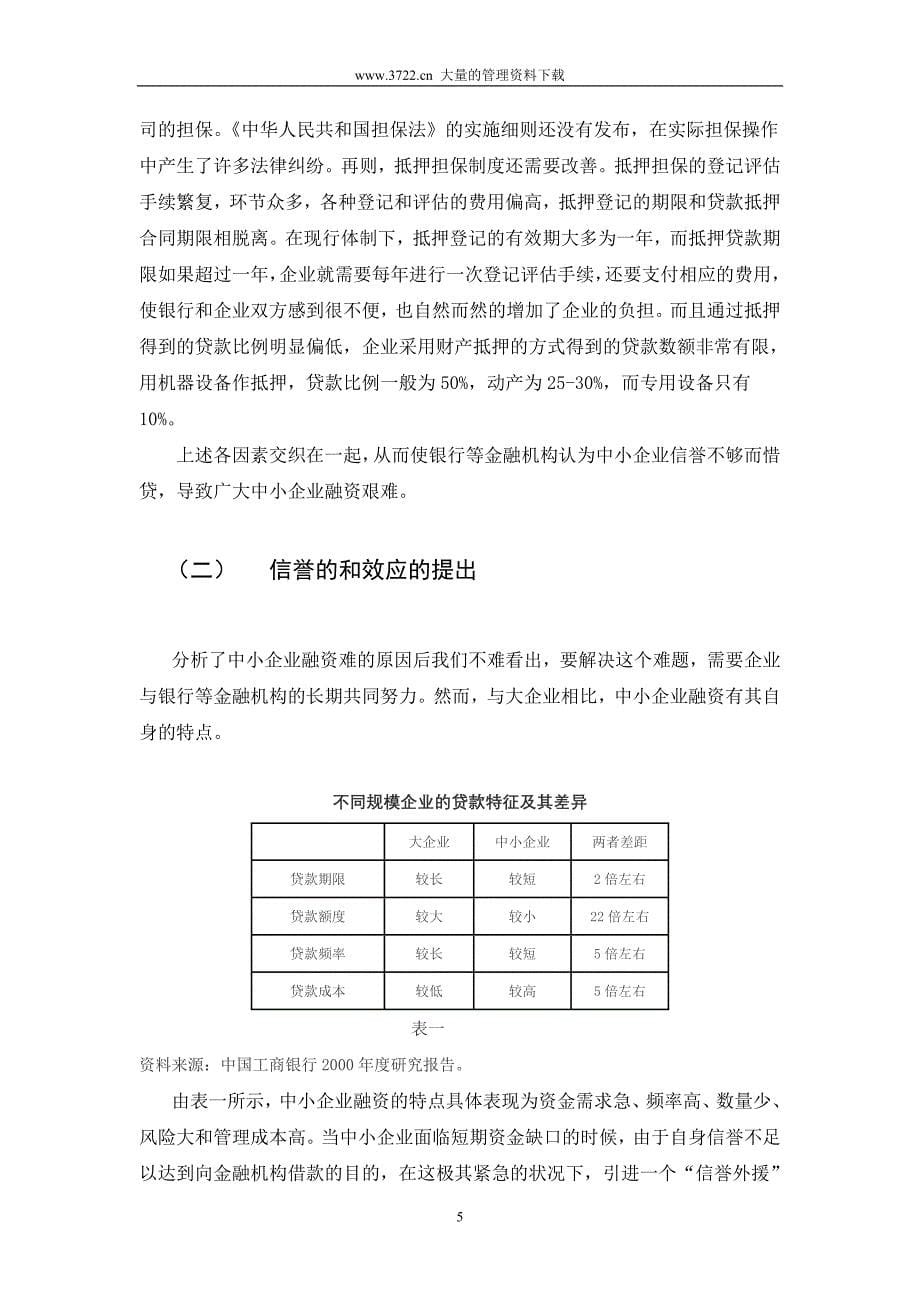 信誉的和效应：中小企业融资_第5页