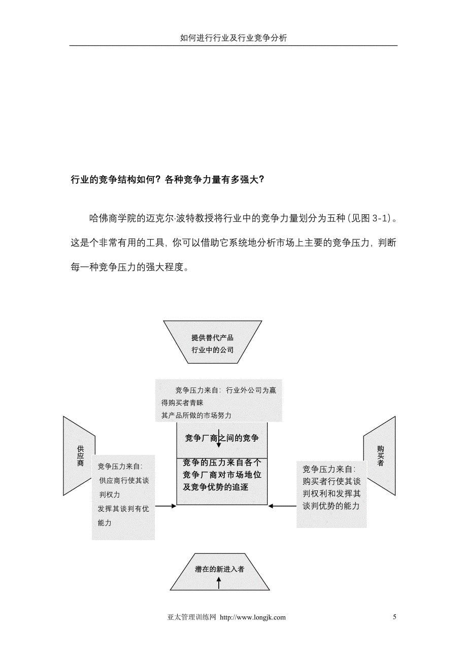 如何进行行业及行业竞争分析（企业营销训练教材）_第5页