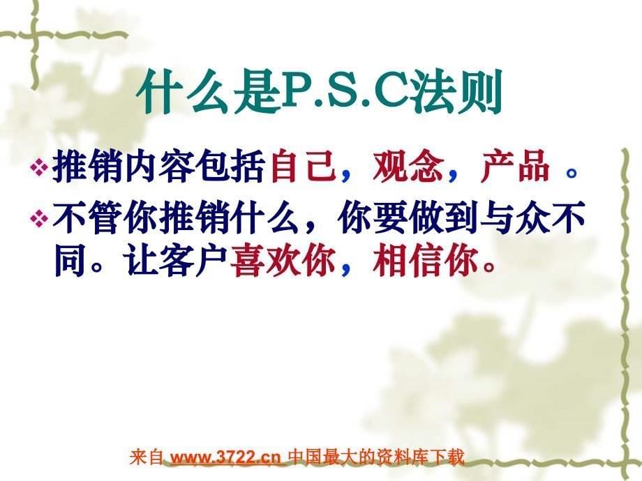 销售特训-什么是PSC法则（ppt 78)_第5页