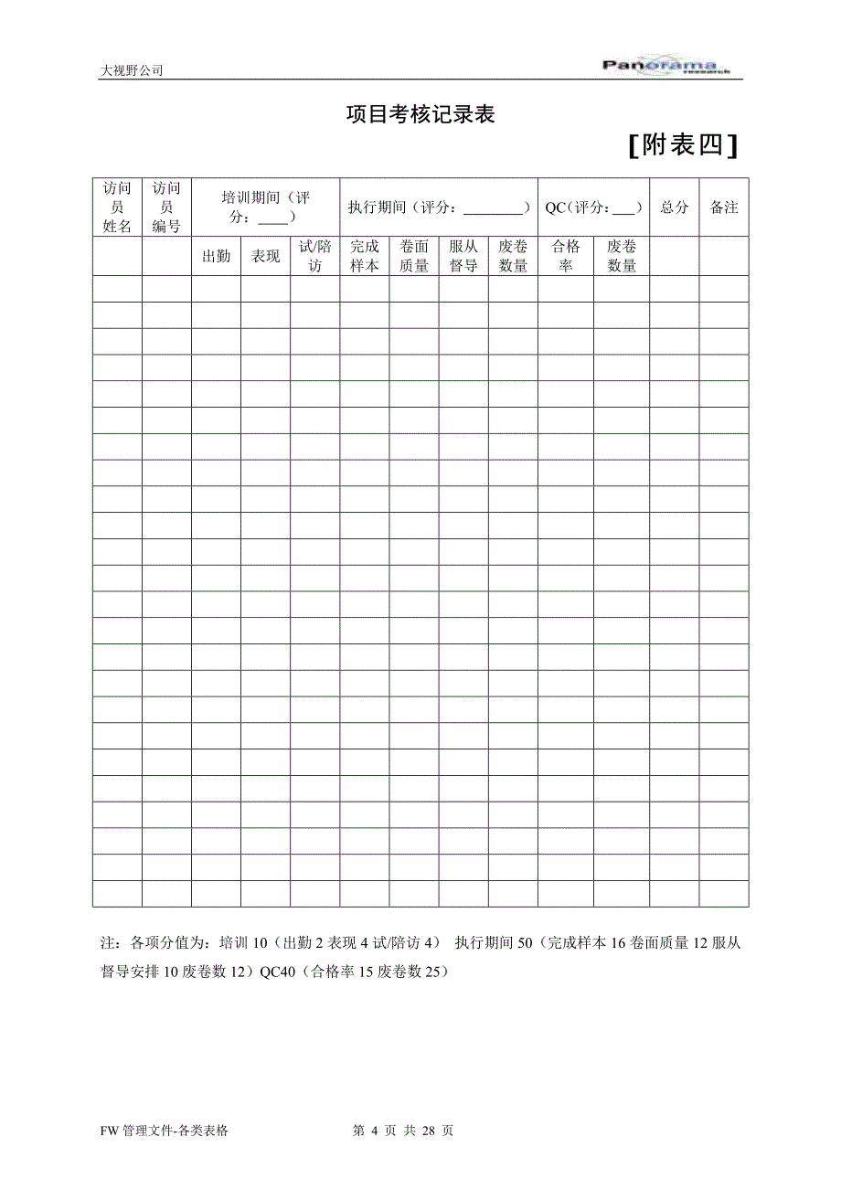 公司管理文件-各类表格_第4页