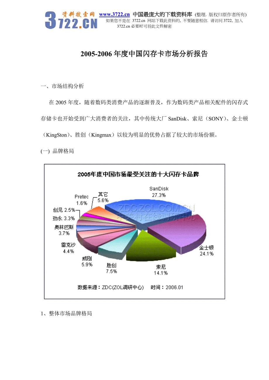 2005-2006年度中国闪存卡市场分析报告doc13_第1页