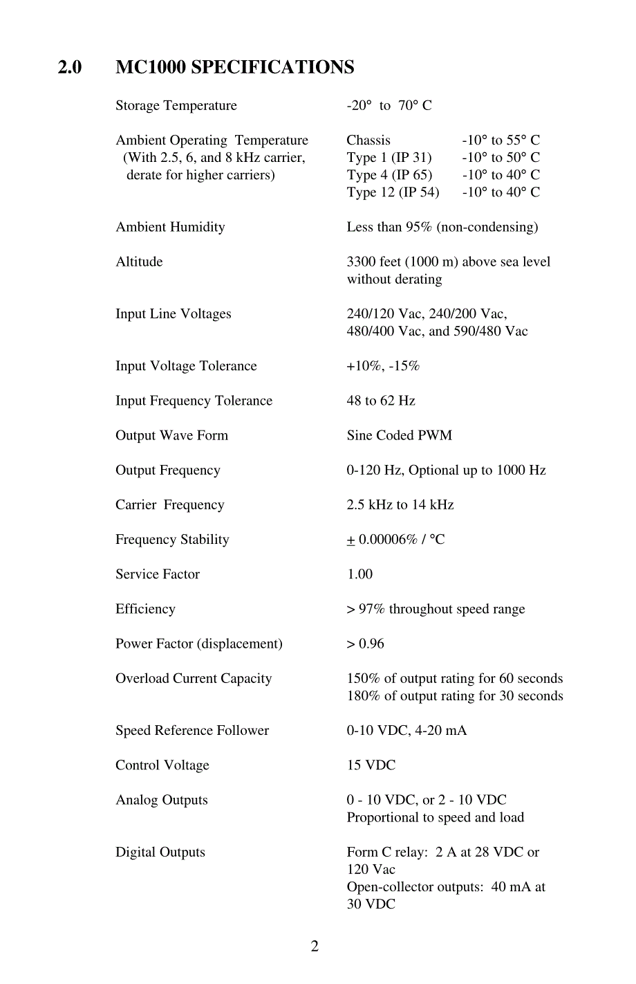 AC TECH－MC1000－变频器说明书_第4页