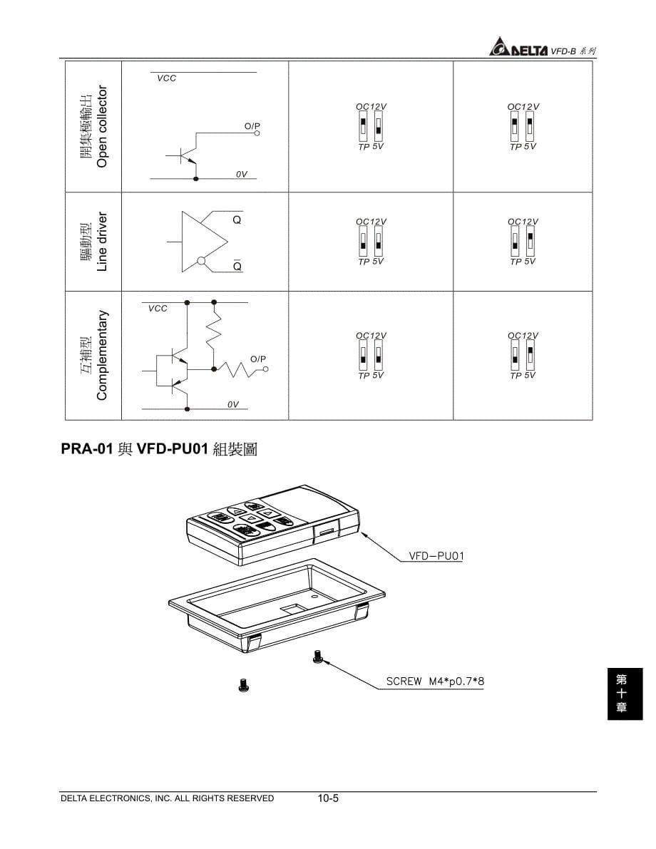 台达变频器VFD-B系列中文说明书－速度回授PG卡选用_第5页