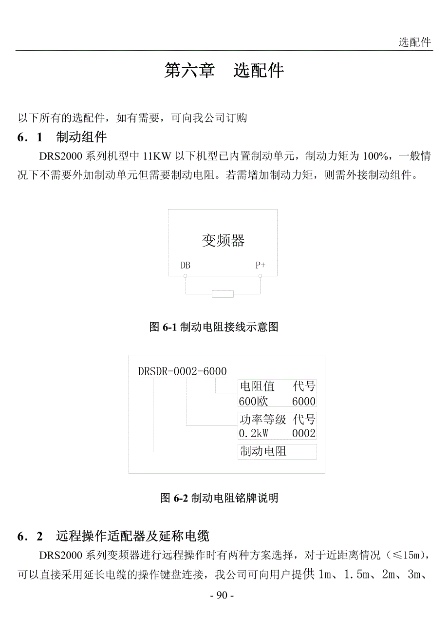 德瑞斯2000系列变频器选配件9（说明书）_第1页