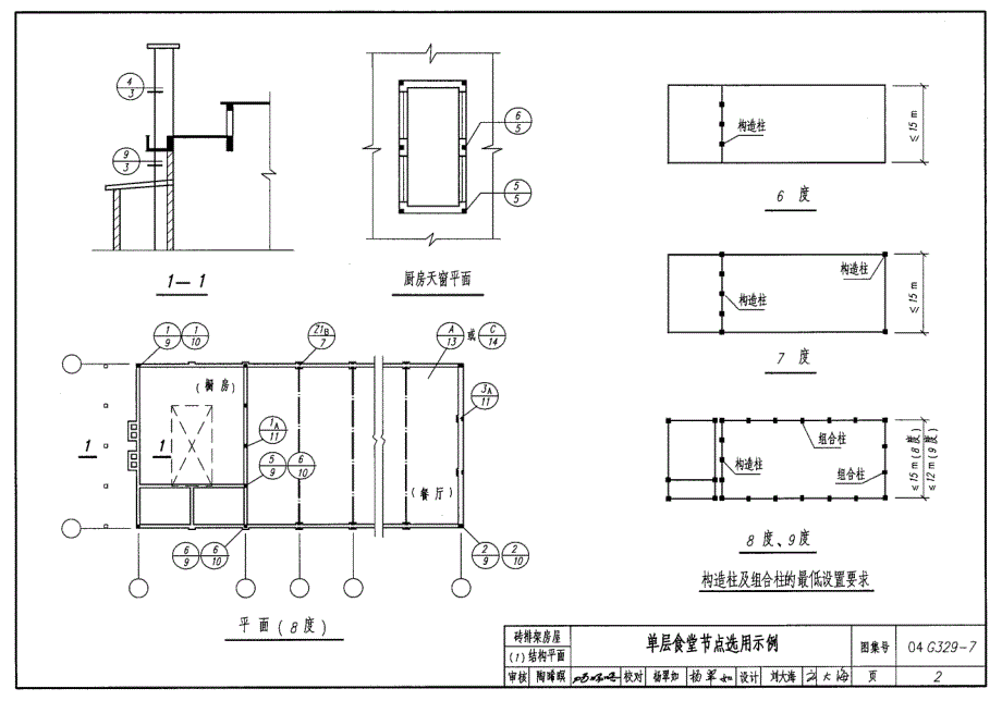 04G329-7建筑物抗震构造详图（砖排架房屋）_第3页
