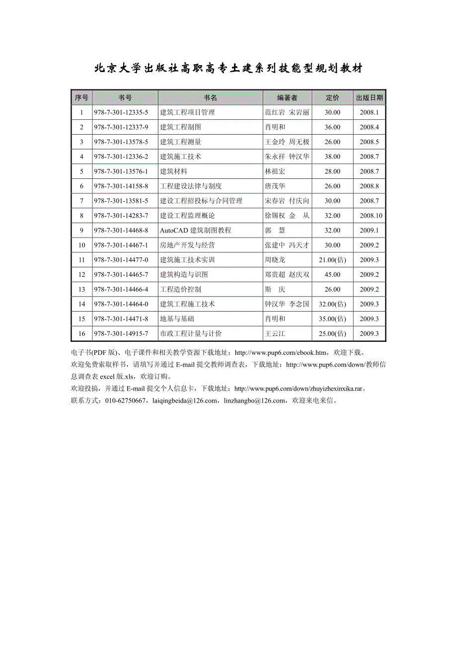 《建筑工程造价控制》高职土建技能型书目_第1页