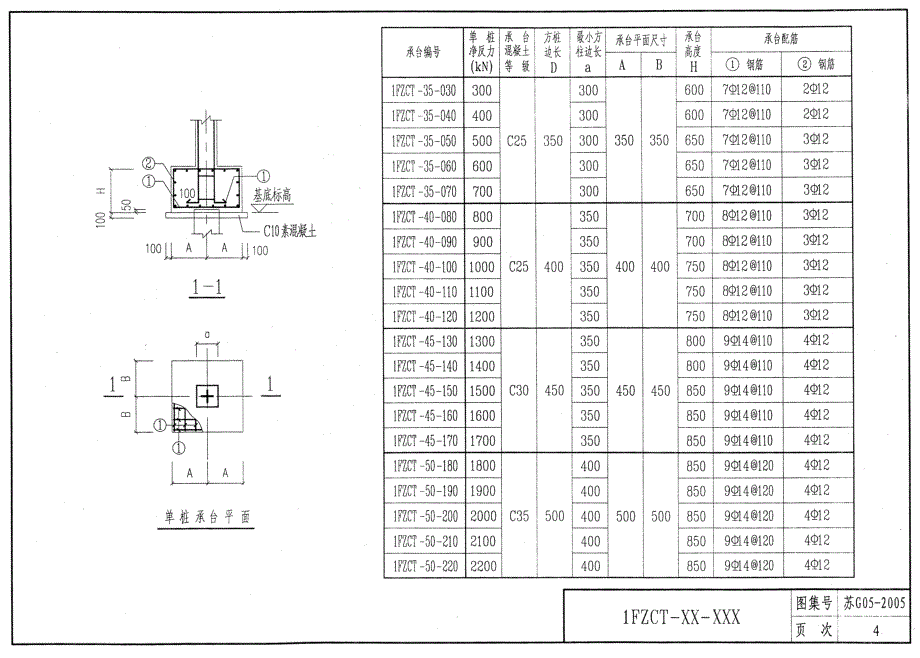 苏G05-2005钢筋混凝土桩承台_第4页