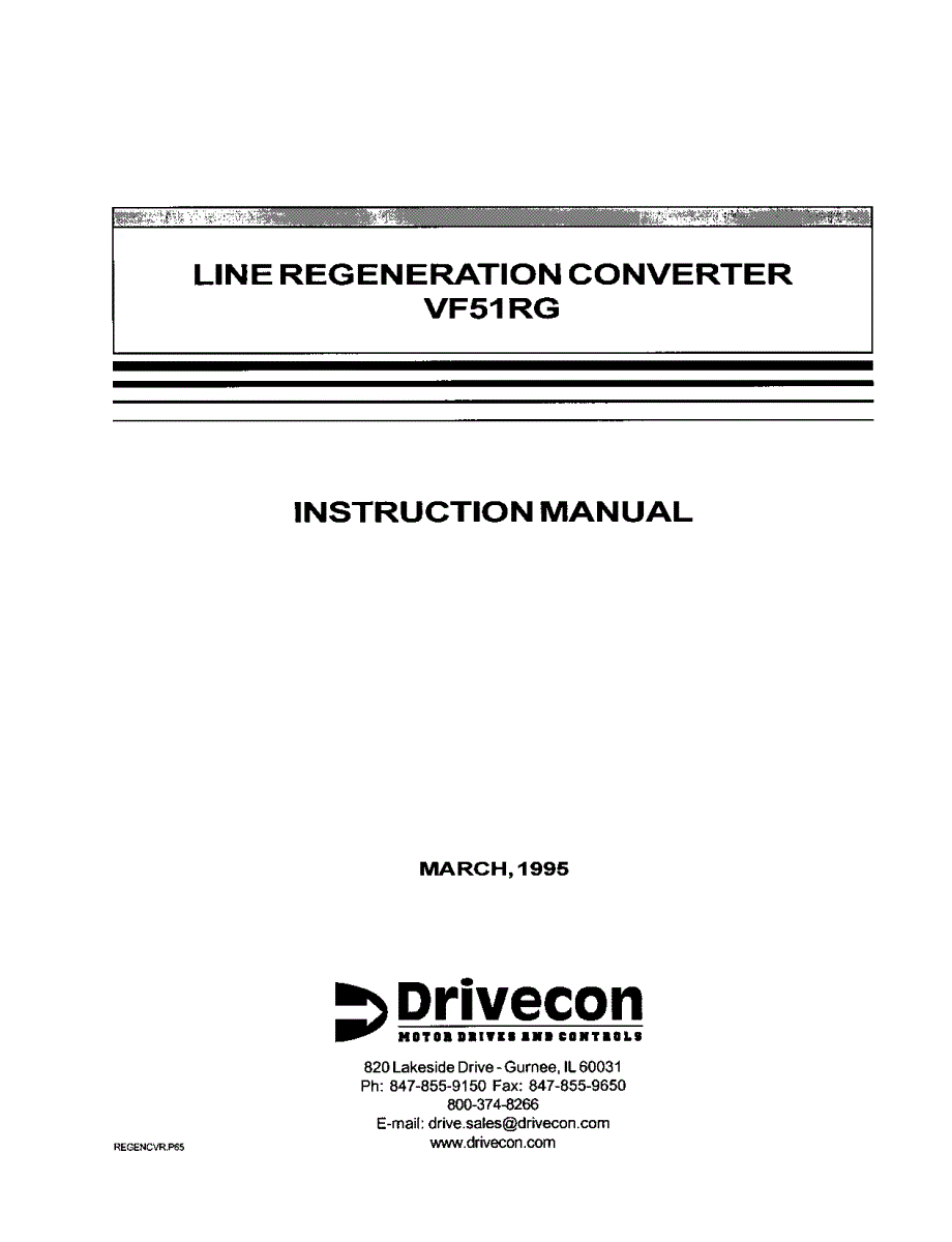 Drivecon－Vf51rg－变频器说明书_第1页