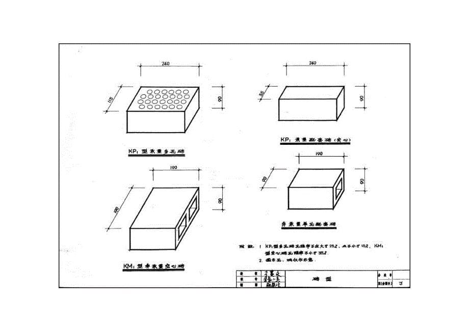 苏J9201 KP1型承重多孔砖及KM1型非承重空心砖砌体_第5页