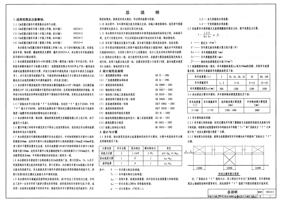 05G514-4 12m实腹式钢吊车梁重级工作制（A6、A7）Q345钢_第2页