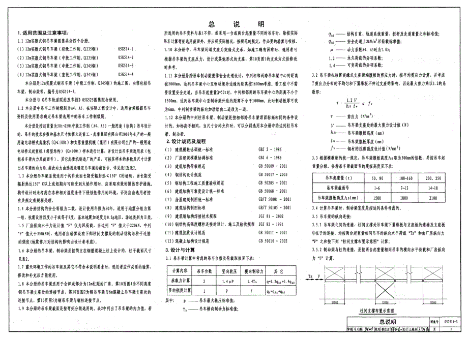 05G514-3 12m实腹式钢吊车梁中级工作制（A4、A5）Q345钢_第2页