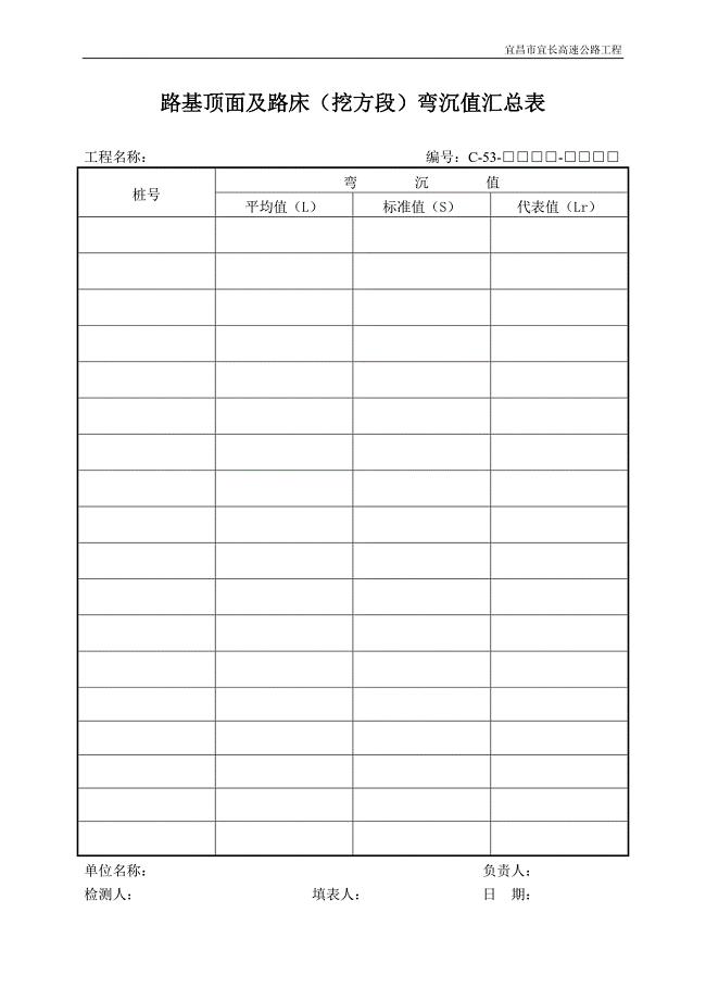 试验用表（C类表格）C53